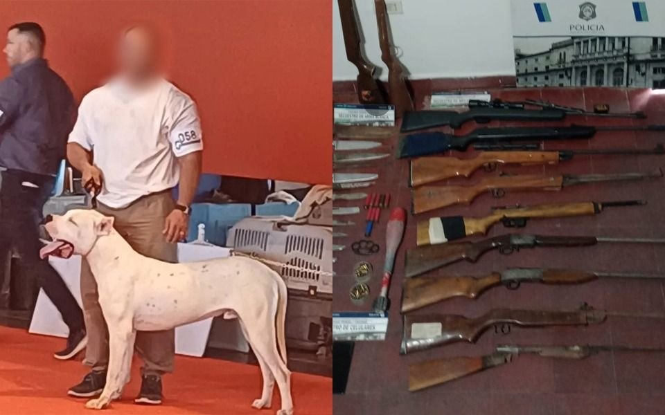 "Lleno de escopetas": el arsenal del físicoculturista que le gatilló en la boca a una mujer