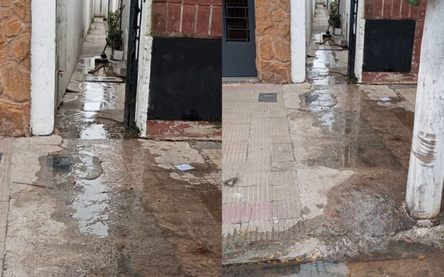 Un “río cloacal” y toda una cuadra afectada por un caño tapado en Villa Argüello