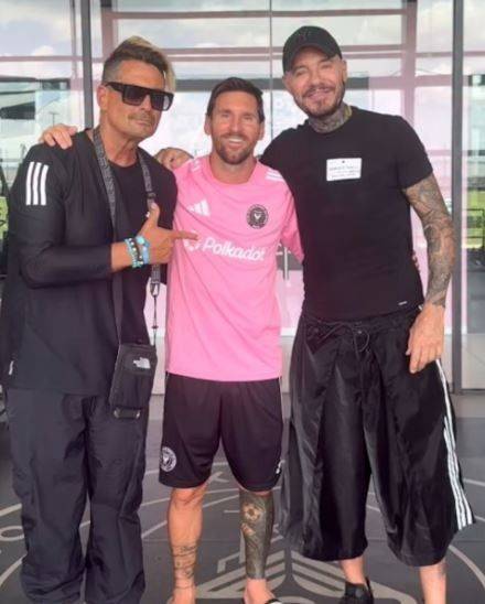 ¡Cero mufas! Tinelli y El Tirri con Messi en la previa del triunfo de Inter Miami