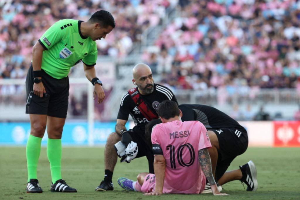 Messi salió lesionado, y el Inter Miami empató