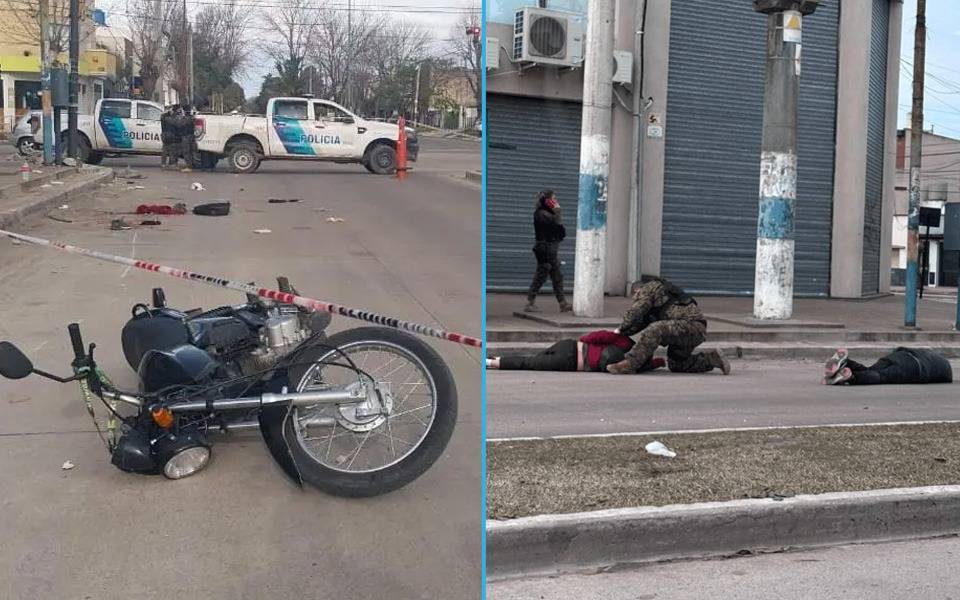 Una persecución por las calles de La Plata terminó con dos hombres heridos tras un choque