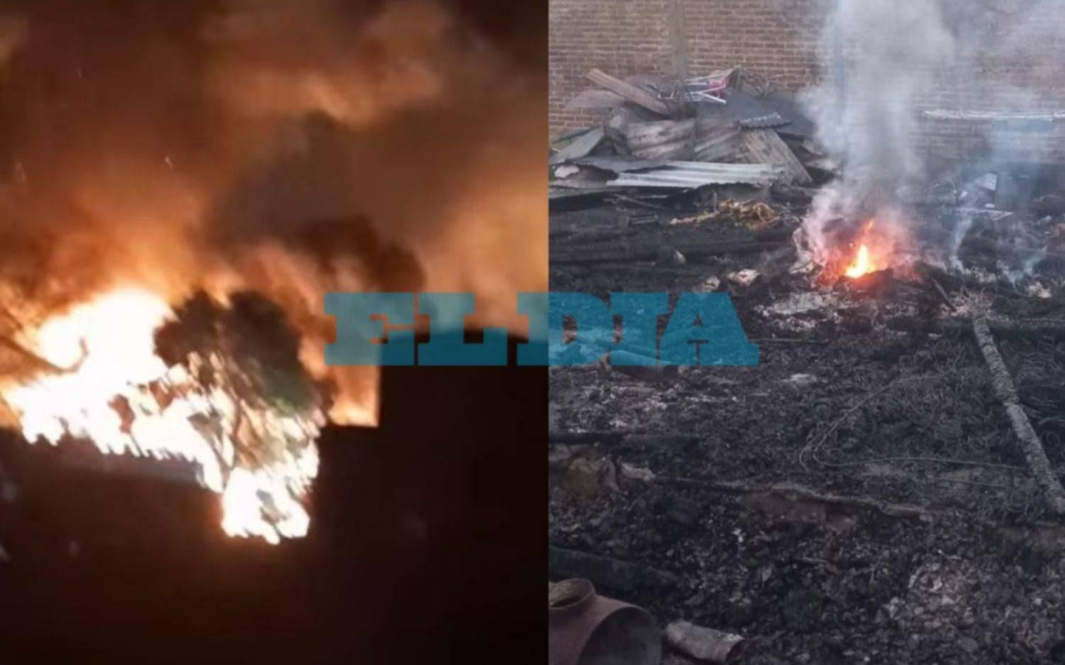 Incendio y milagro en La Plata: una familia con una mujer embarazada perdió toda su casa