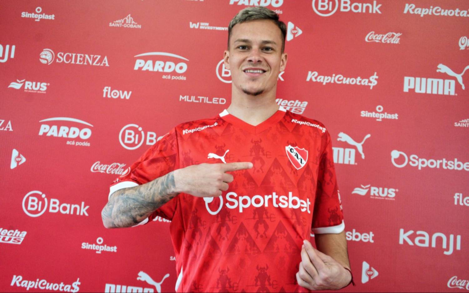 Matías Abaldo firmó en Independiente y ya tuvo su primera práctica en Villa Domínico