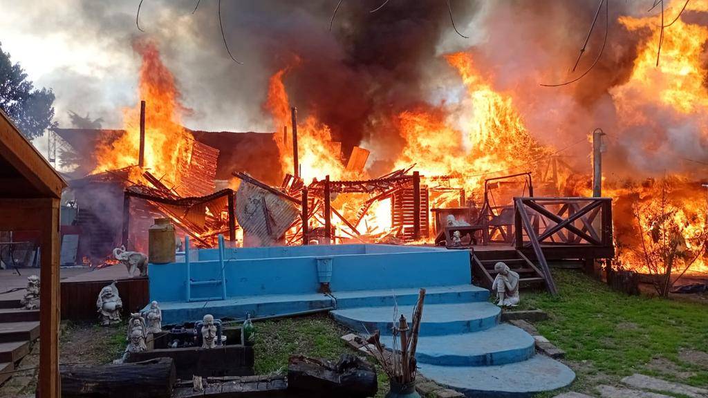 Mueren 8 perritos por un incendio en una constructora de Los Hornos