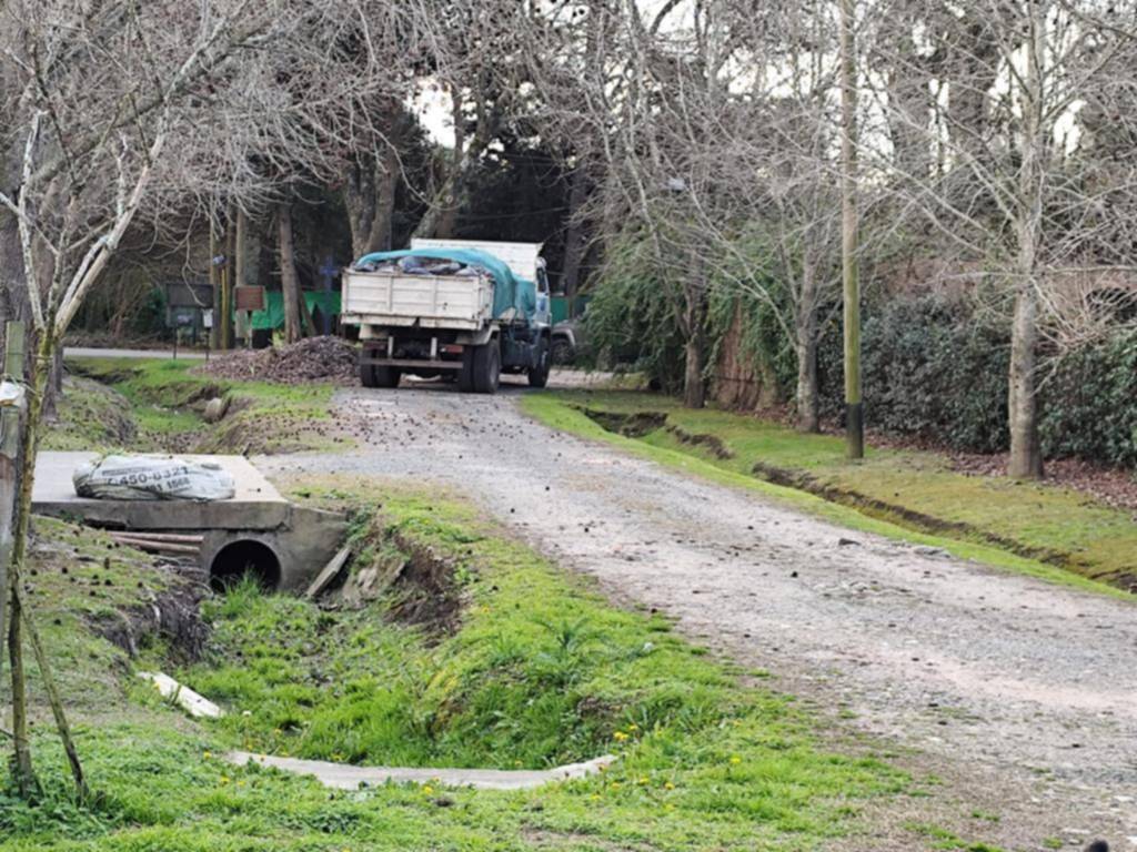 Un camión fue a buscar hojas, se rompió y bloqueó las calles