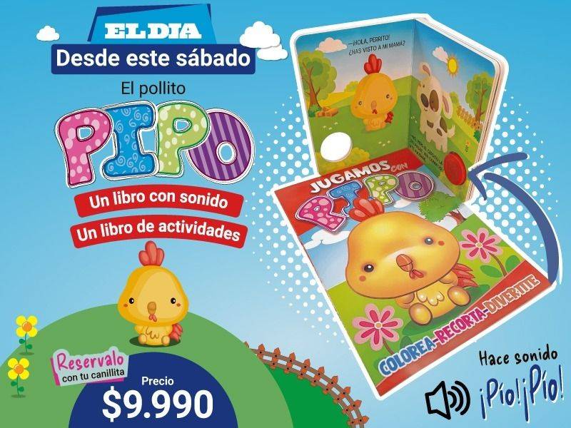 ¡A sólo $9.990! Desde mañana podés pedir "El Pollito Pipo", un libro con sonido y para pintar