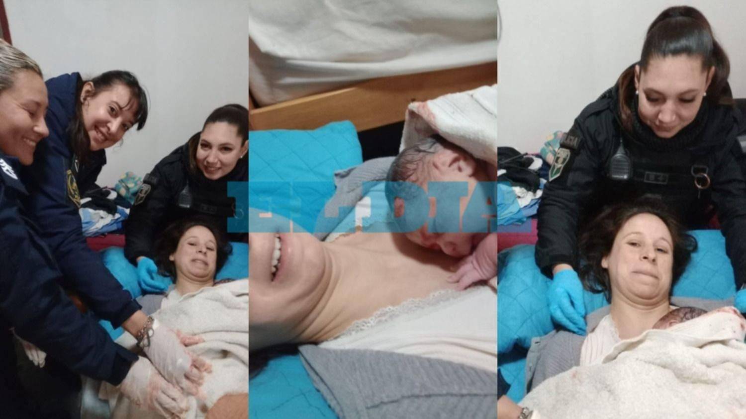 Tres mujeres policías heroínas en La Plata: ayudaron a dar a luz a una madre en su casa