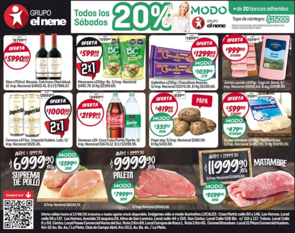 En El Nene, 20% de descuento con Modo: las ofertas para este fin de semana 