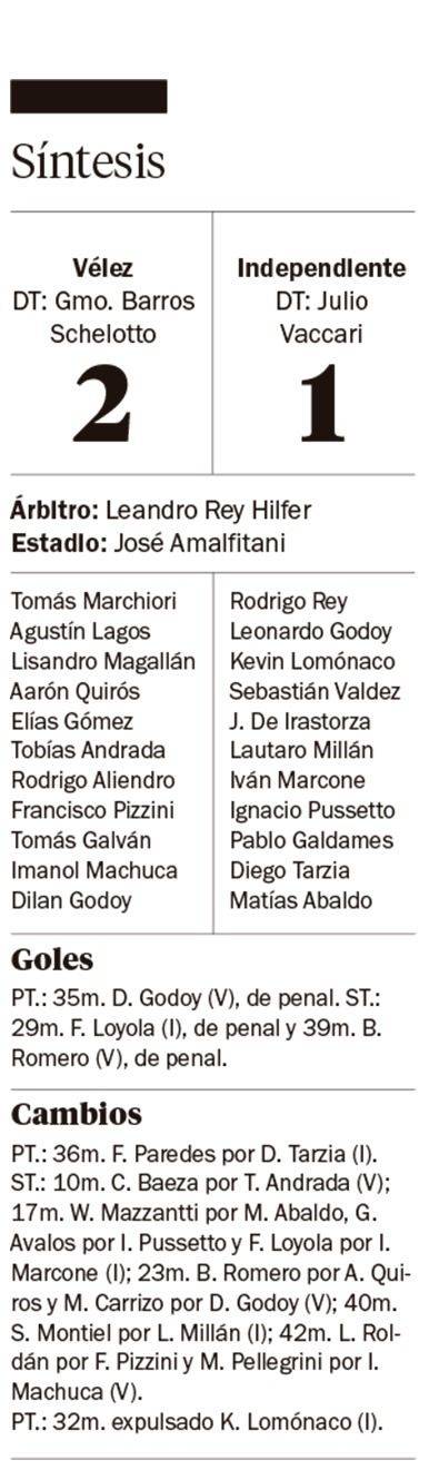 Vélez le ganó al Rojo en el partido de los penales