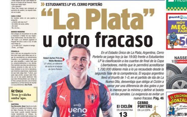 Para los medios paraguayos, si Cerro Porteño no le gana a Estudiantes "es un nuevo fracaso"