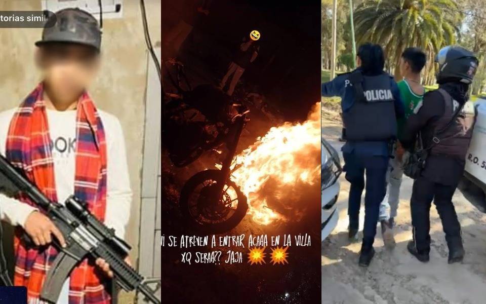 Un precoz ladrón cayó en Ensenada tras esconderse en un baño de mujeres: selfies con fusiles, pistolas y "trofeos"