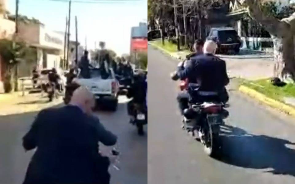 José Luis Espert huyó de la caravana en Lomas de Zamora arriba de la moto de un militante