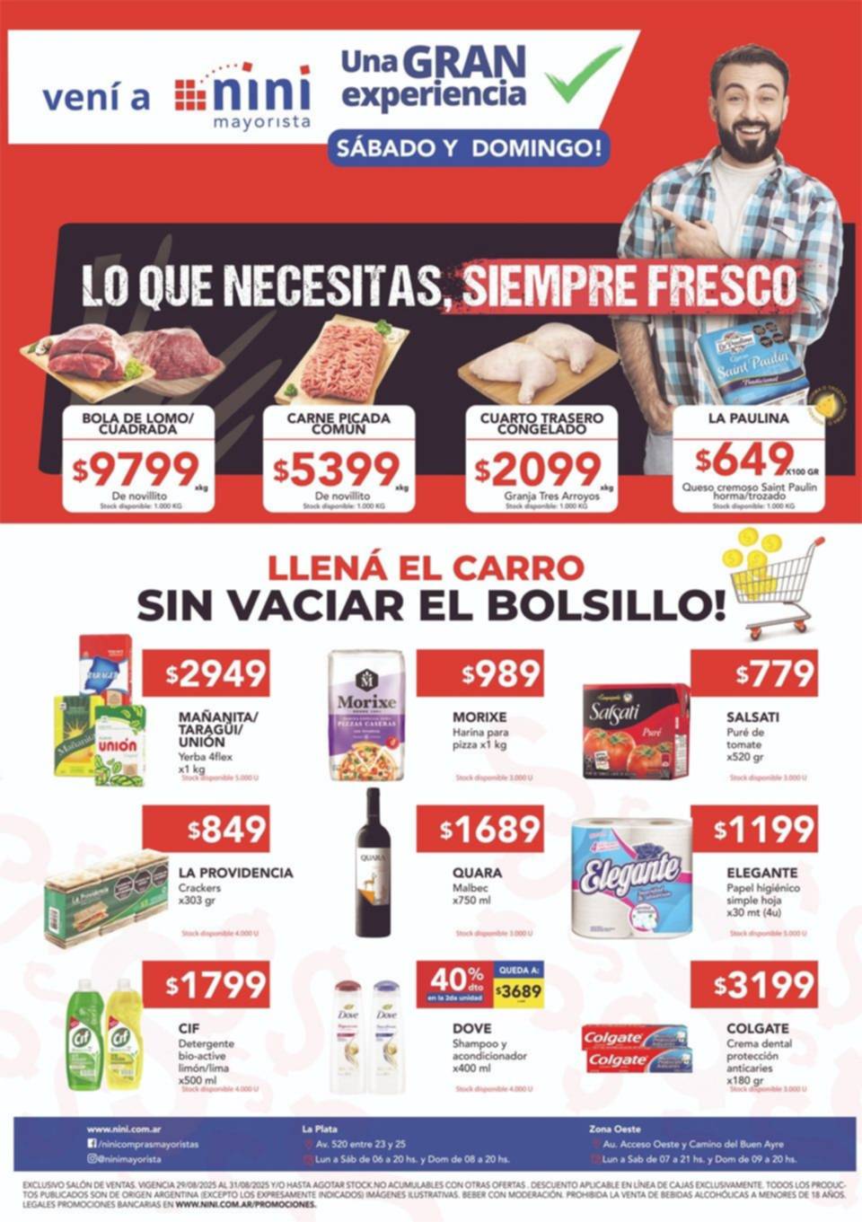 NINI mayorista, una gran experiencia: fin de semana con estas ofertas