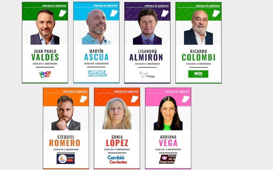 Siete candidatos compiten hoy en las elecciones de Corrientes