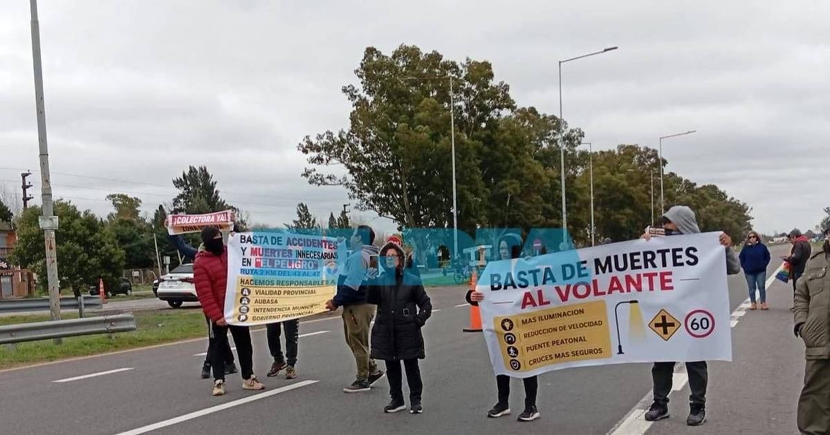 Vecinos de El Peligro volvieron a cortar Ruta 2 para exigir obras de seguridad vial | El Dia