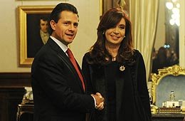 Cristina recibió al presidente 
electo de México en Casa Rosada