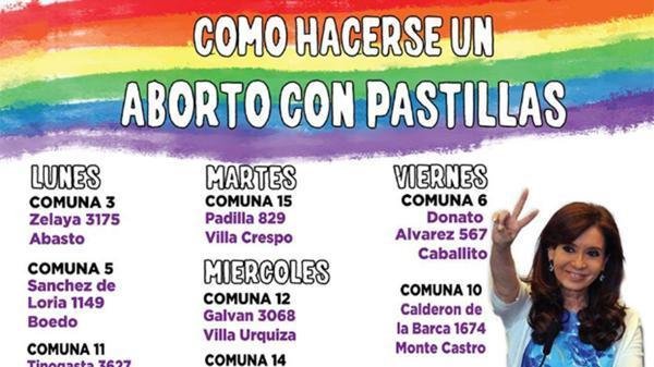 Militantes kirhcneristas dieron una charla sobre 
cómo abortar con pastillas