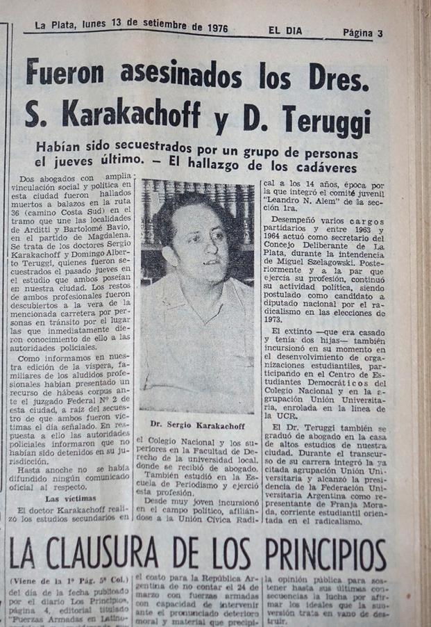Se cumplen 40 años del asesinato de Karakachoff