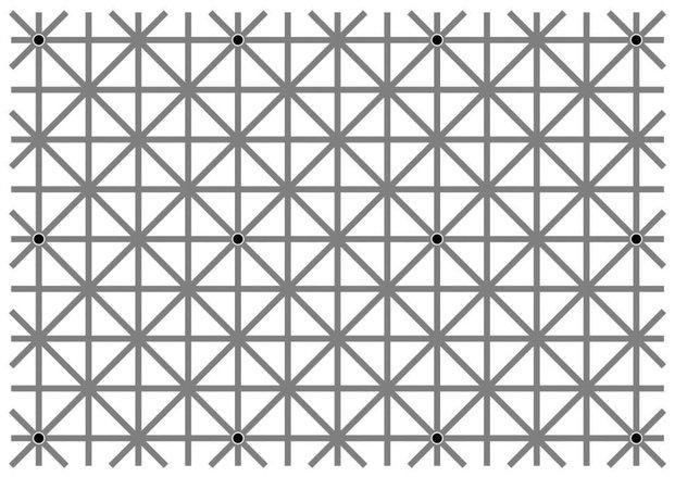 Esta imagen tiene 12 puntos, pero tu cerebro no permite que los veas todos a la vez