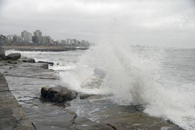 Temporal en Mar del Plata: ráfagas de más de 100 kilómetros por hora