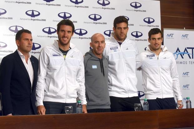 Llegó el equipo de la Davis y Del Potro aseguró que "somos un grupo unido"