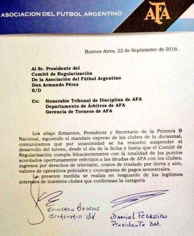 Jugadores de la B Nacional se declaran en huelga por falta de pago y no habrá fecha
