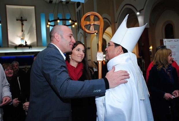 Molina participó de la misa presidida por el Obispo Carlos Tissera