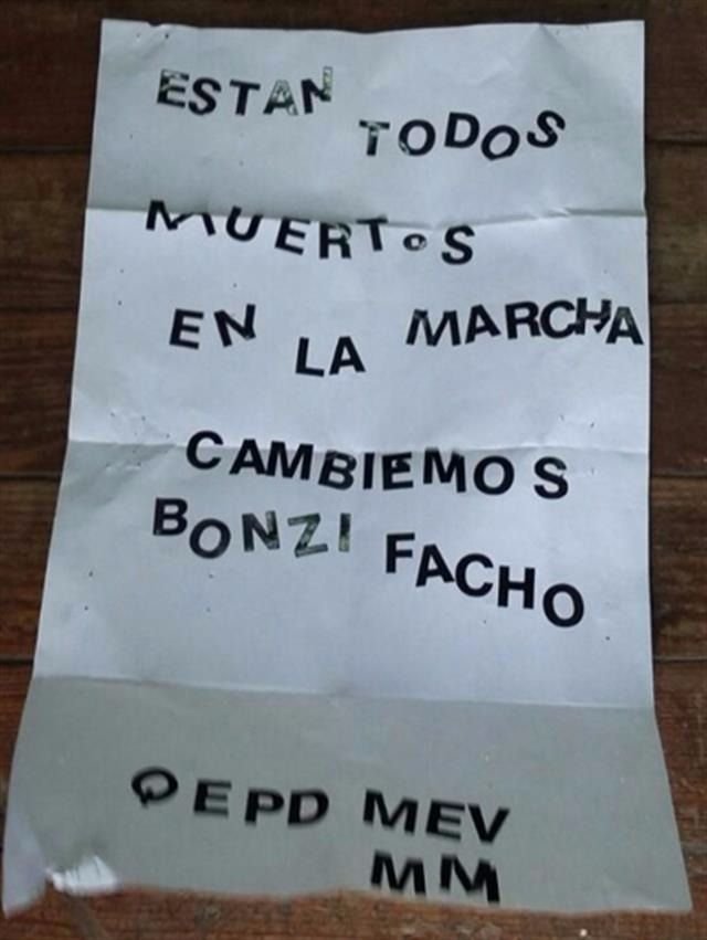 Nueva amenaza contra Macri y Vidal: "que en paz descanses"