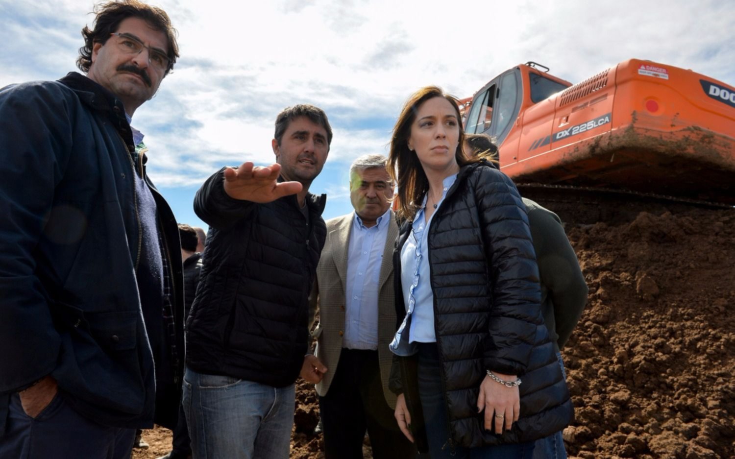 Vidal recorrió obras hídricas en General Villegas