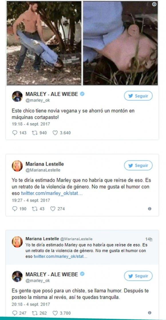 Mariana Lestelle cruzó a Marley por una foto