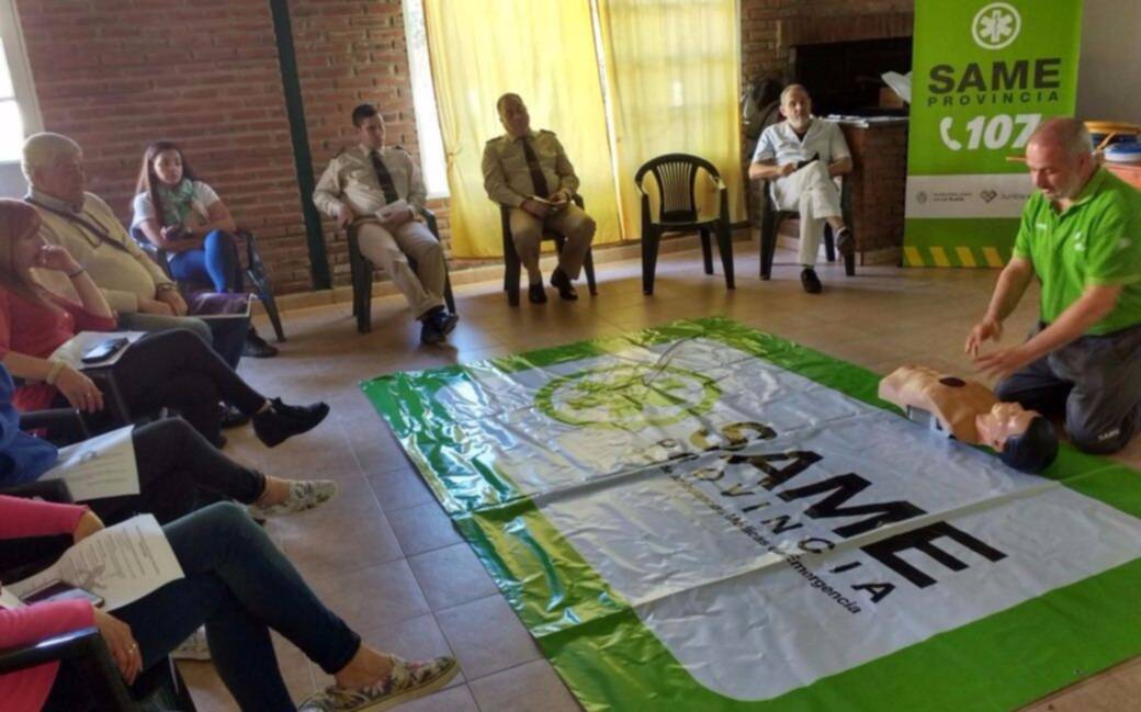 El SAME La Plata brindó capacitaciones en RCP para la comunidad de la Isla Martín García 