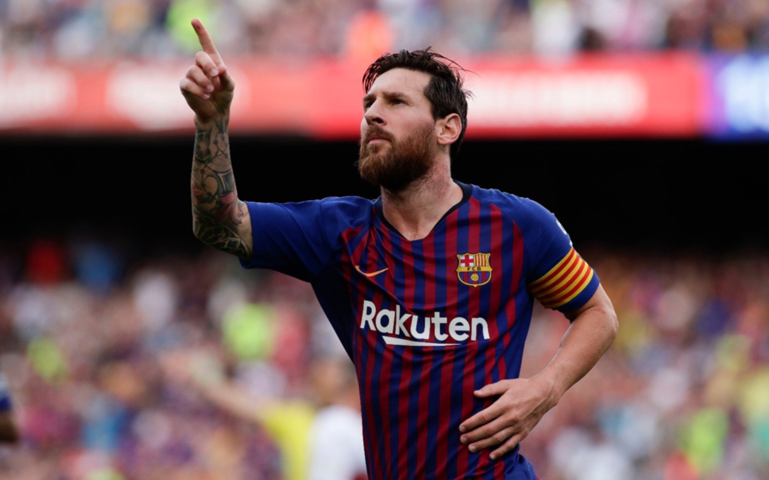 Aplastante goleada del Barcelona con dos goles de Messi