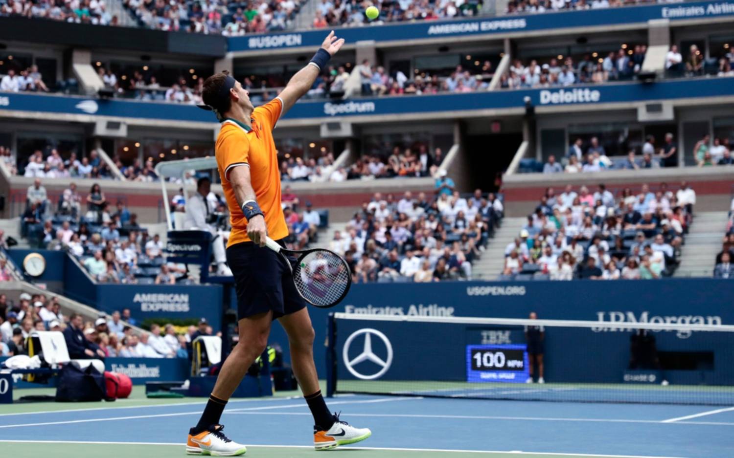 Delpo pidió el "Ojo de Halcón" para que den por malo su saque