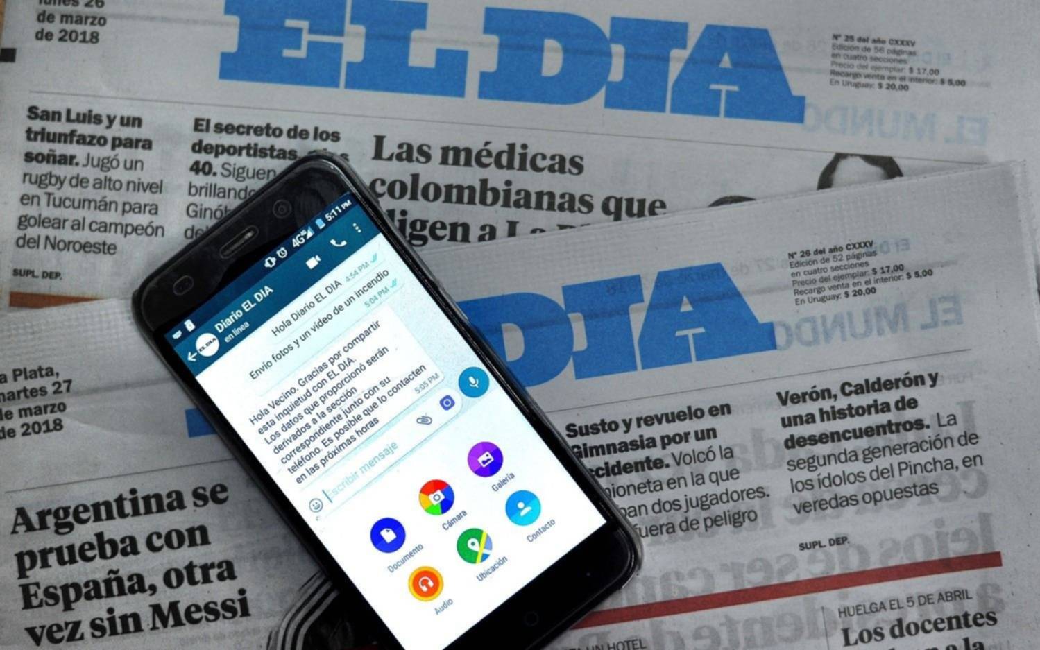 EL DIA en WhatsApp: envíe su reclamo, denuncia o inquietud al 2214779896