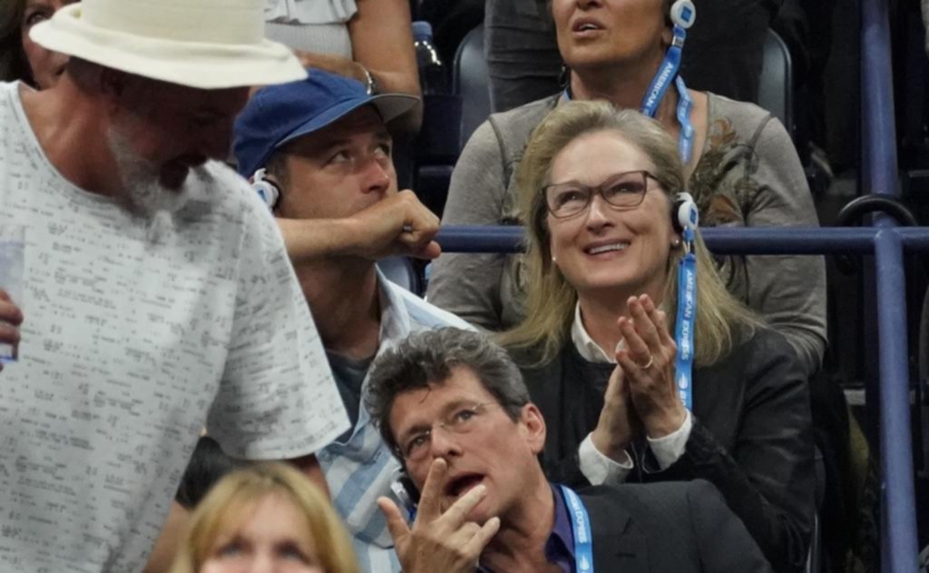 Meryl Streep, deslumbrada con un punto de Del Potro en la Final ante Djokovic