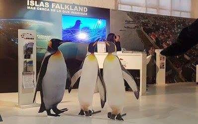 En un stand de “La Rural” uruguaya, las Malvinas se muestran como británicas
