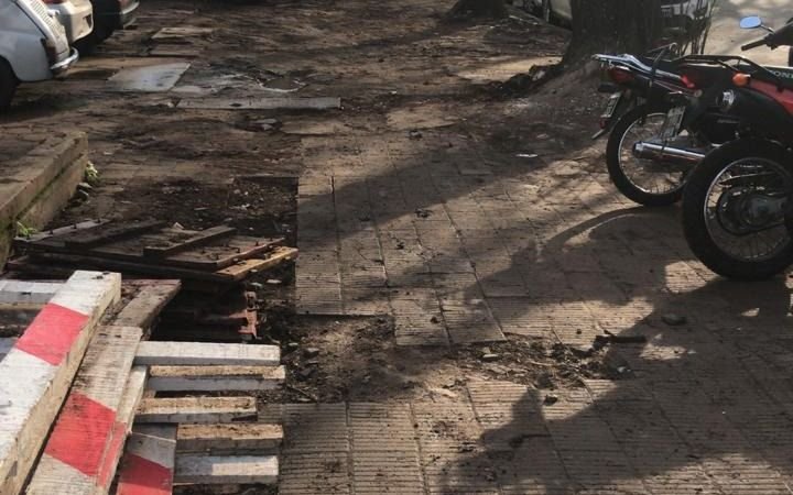 Quejas de frentistas y peatones por veredas intransitables