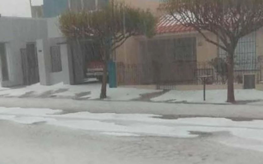 Una importante granizada cubrió de blanco la zona sur de Córdoba