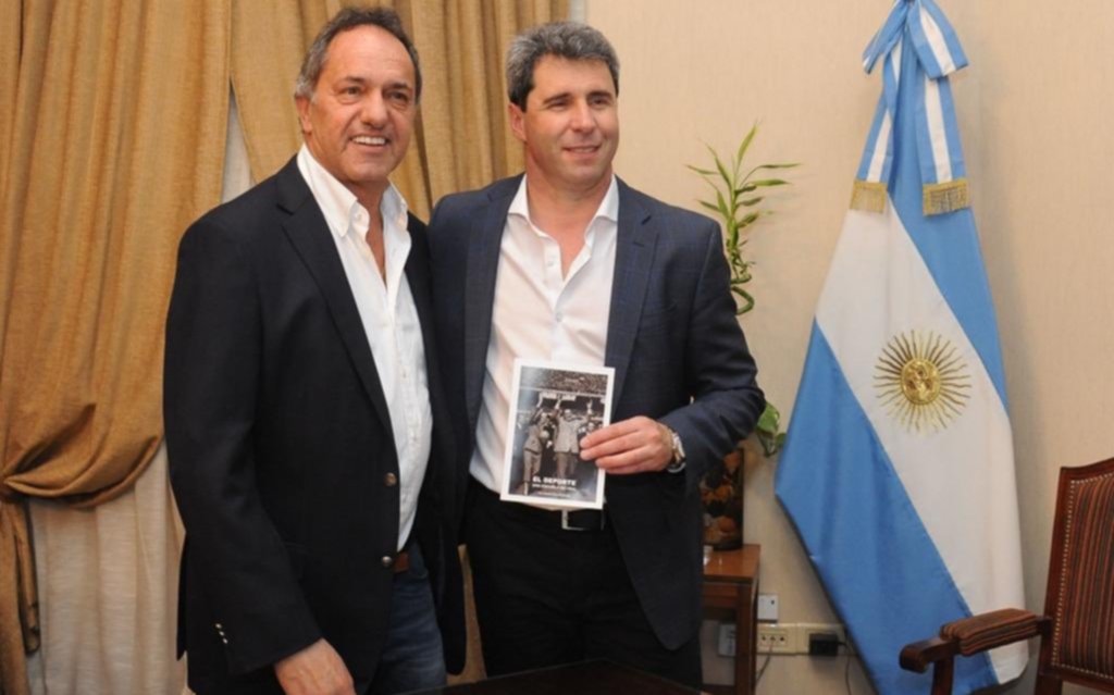 Scioli reapareció en San Juan junto al gobernador Uñac