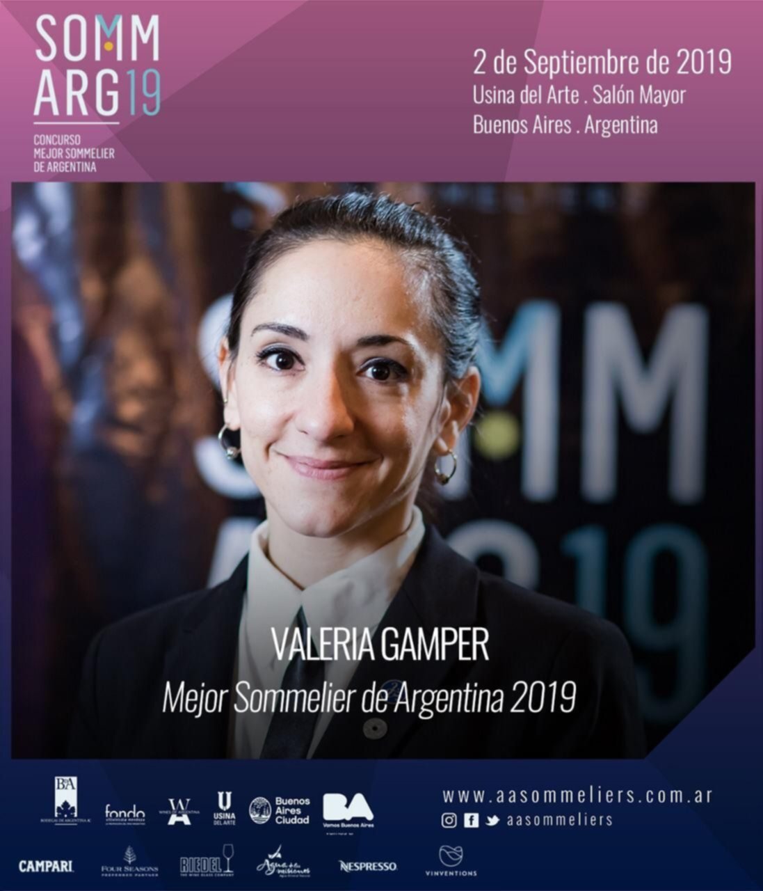 Valeria Gamper es la Mejor Sommelier de Argentina