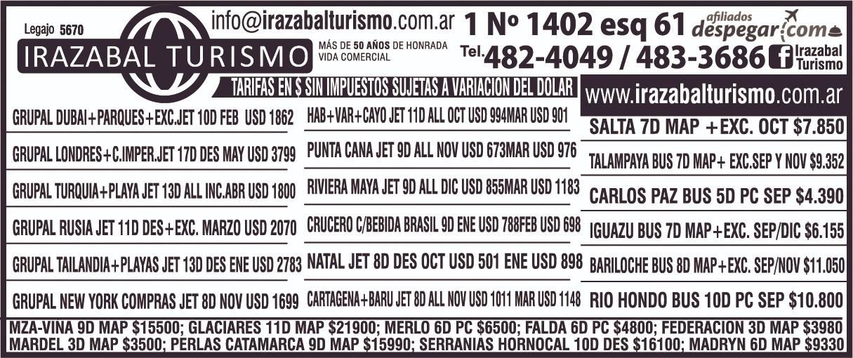 Elegí tu próximo destino y viajá con los más completos paquetes