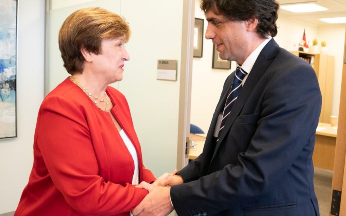Lacunza se reunió con la nueva titular del FMI, quien aseguró que "Argentina está en el tope de prioridades"