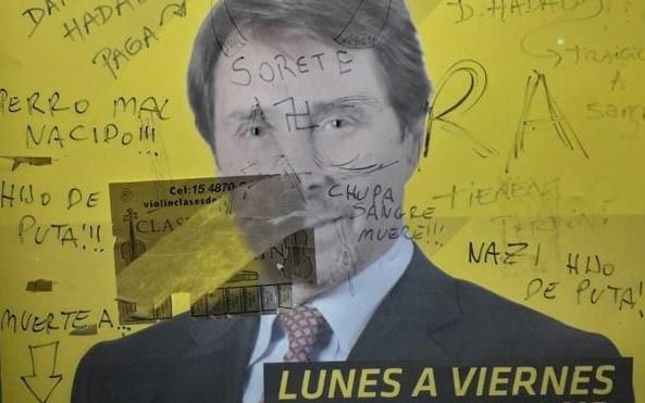 La DAIA repudió las pintadas antisemitas contra Eduardo Feinmann