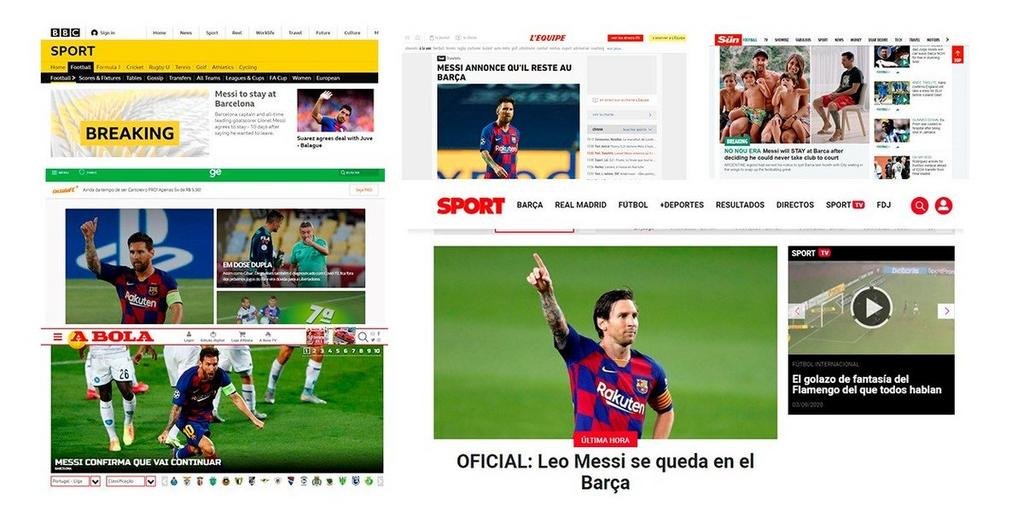 La noticia de que Messi no se va recorrió en mundo