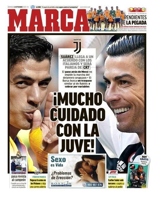 Suárez, de socio de Messi a integrar ataque con Cristiano 