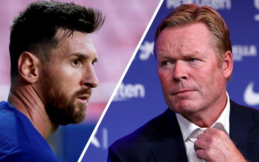 Que se dijeron Messi y el DT Koeman cuando estuvieron cara a cara