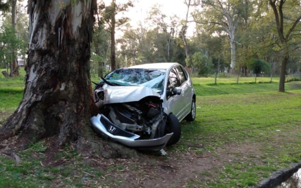 Un auto se estrelló contra un árbol en el Bosque platense