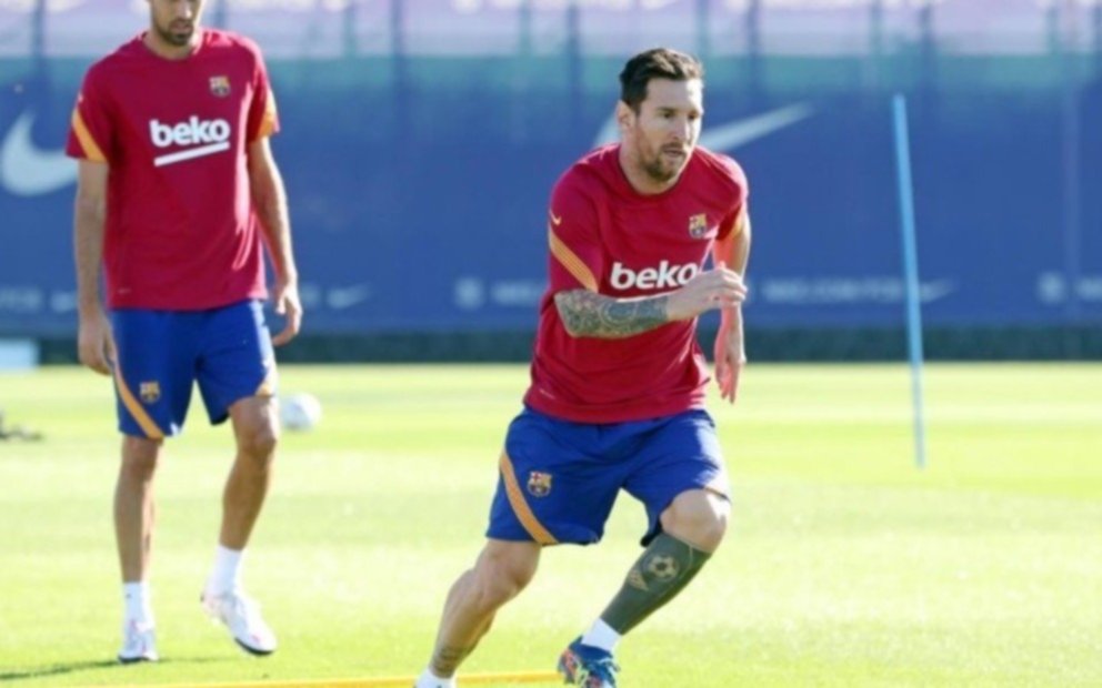 Lio tenía día de descanso pero igual se presentó a entrenar   