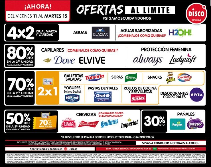 Ofertas al límite del viernes 11 al martes 15