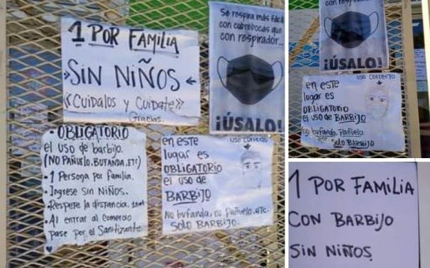 Empleados de un supermercado piden que los clientes respeten los protocolos